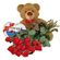 red roses with teddy and chocolates. Malaysia
